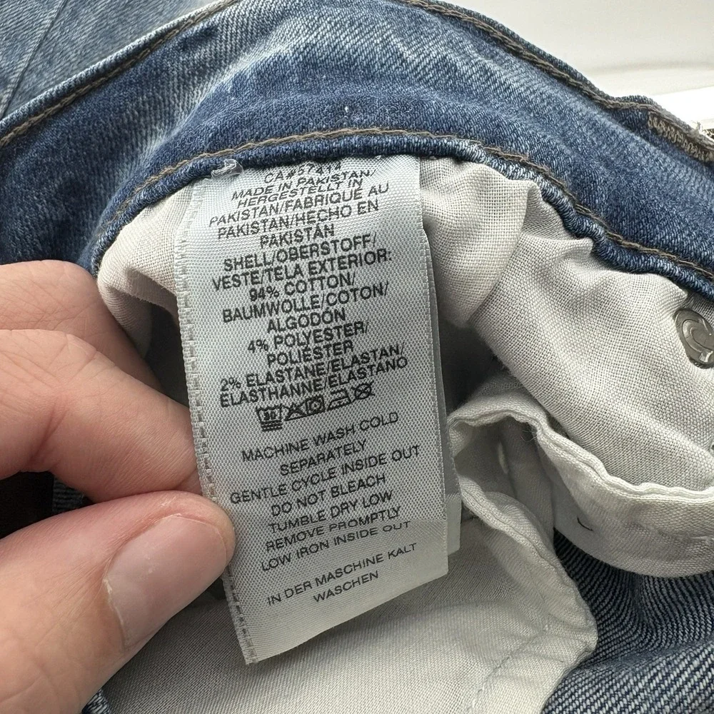 New True Religion Geno Relaxed Slim Jeans Men 36X34 Distressed Big T Flap Pocket